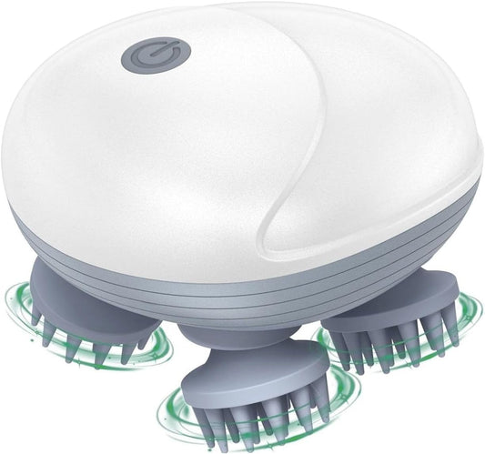 Rechargeble Scalp Massager, Rechargeable Electric Head Kneading Massager, 3 Speed Modes, Handheld Portable Head Scratcher Massager for Hair Growth, Deep Clean & Stress Relax,